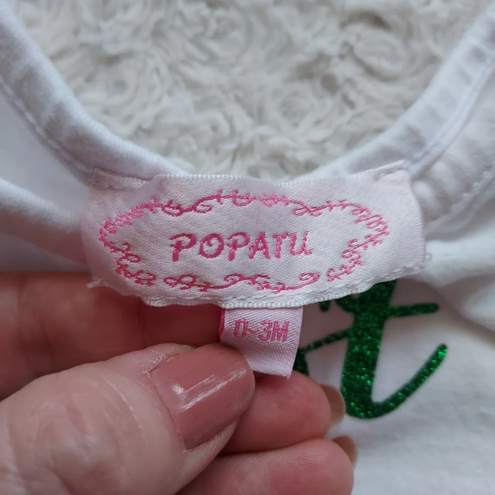 Popatu Baby Girl Festive Holiday Christmas Frilly Tutu Onesie 